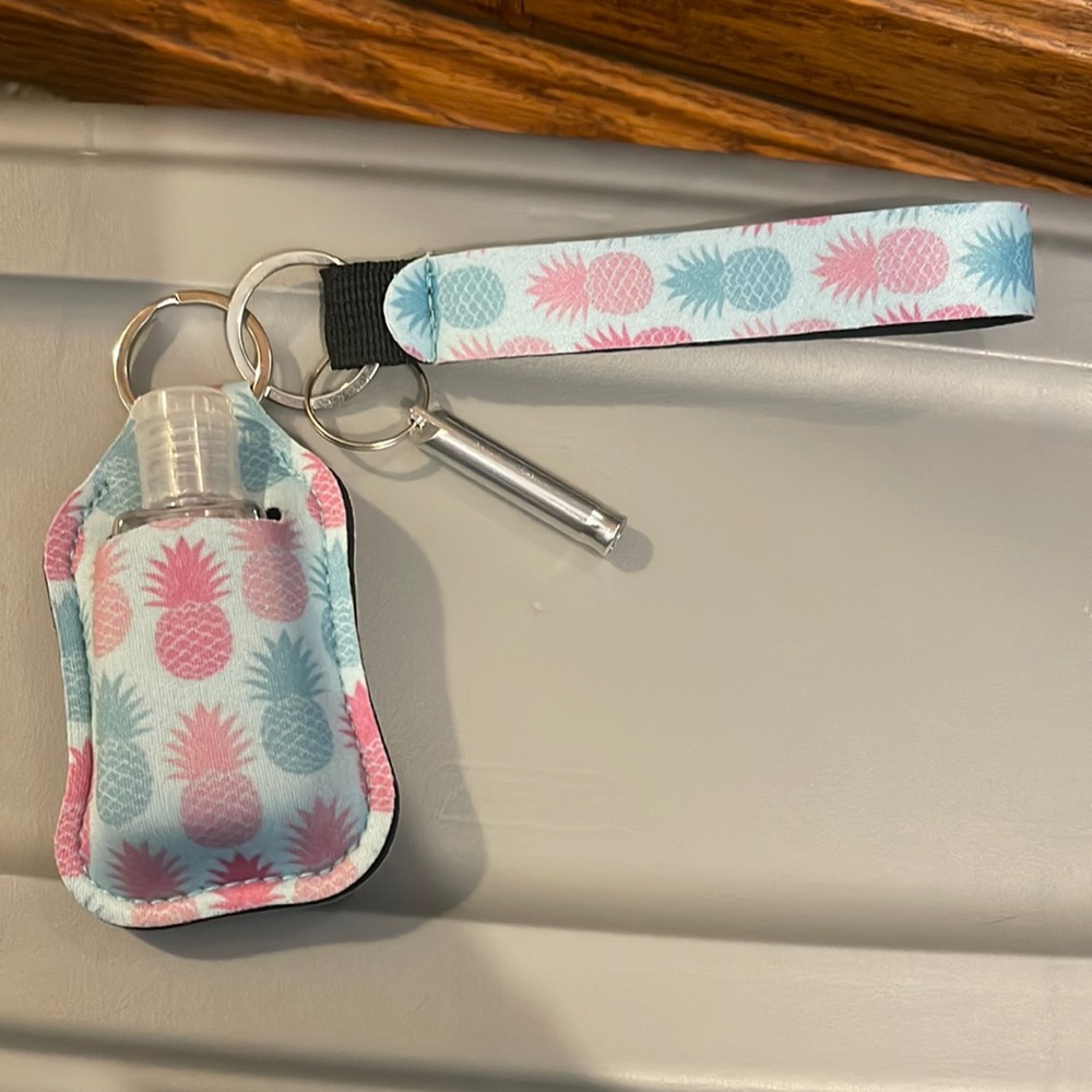 Hand Sanitizer Holder with Safety whistle